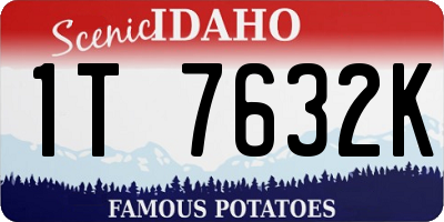 ID license plate 1T7632K