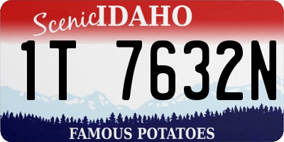 ID license plate 1T7632N