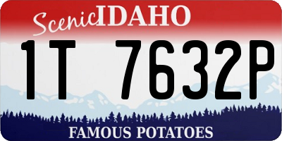 ID license plate 1T7632P