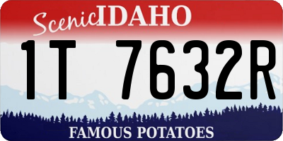 ID license plate 1T7632R