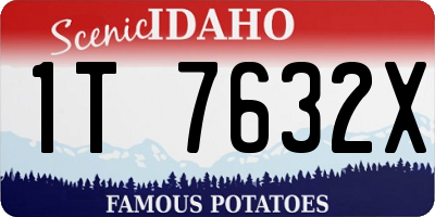 ID license plate 1T7632X