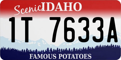 ID license plate 1T7633A