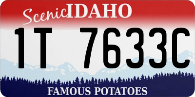 ID license plate 1T7633C
