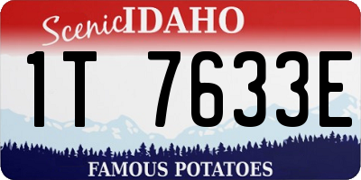 ID license plate 1T7633E