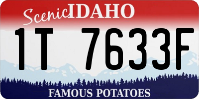 ID license plate 1T7633F
