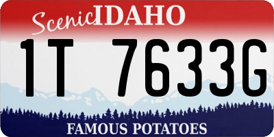ID license plate 1T7633G