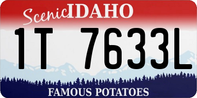 ID license plate 1T7633L