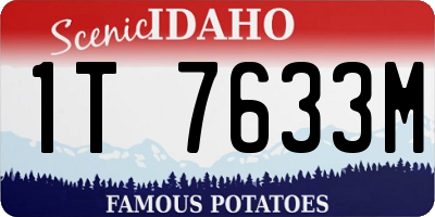 ID license plate 1T7633M