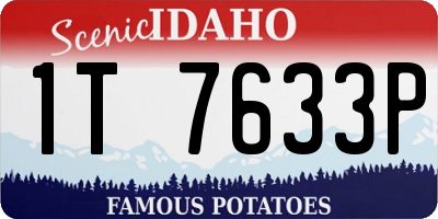 ID license plate 1T7633P