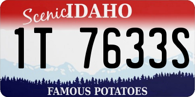 ID license plate 1T7633S