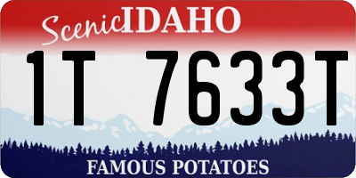 ID license plate 1T7633T