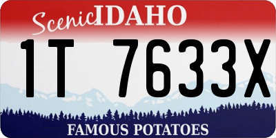 ID license plate 1T7633X