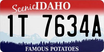 ID license plate 1T7634A
