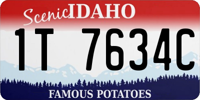 ID license plate 1T7634C