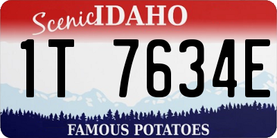 ID license plate 1T7634E