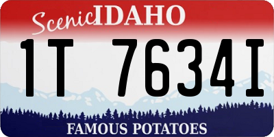 ID license plate 1T7634I
