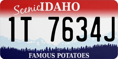 ID license plate 1T7634J