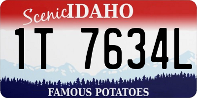 ID license plate 1T7634L