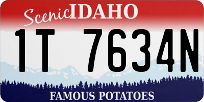 ID license plate 1T7634N