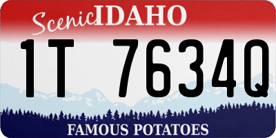 ID license plate 1T7634Q