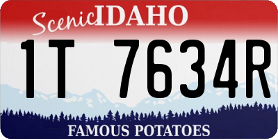 ID license plate 1T7634R
