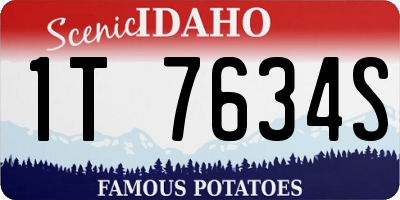 ID license plate 1T7634S
