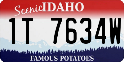 ID license plate 1T7634W