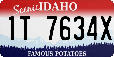 ID license plate 1T7634X