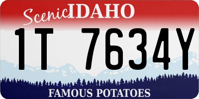 ID license plate 1T7634Y