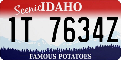 ID license plate 1T7634Z
