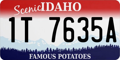 ID license plate 1T7635A