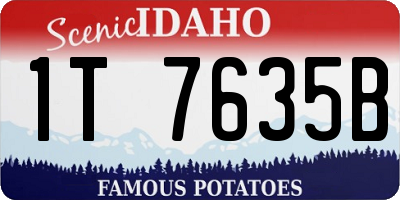 ID license plate 1T7635B