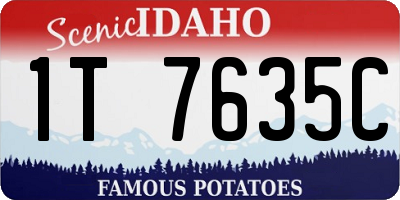 ID license plate 1T7635C