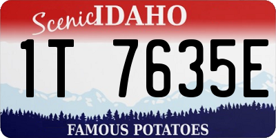 ID license plate 1T7635E