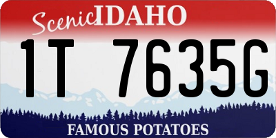 ID license plate 1T7635G
