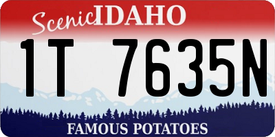 ID license plate 1T7635N
