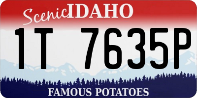 ID license plate 1T7635P