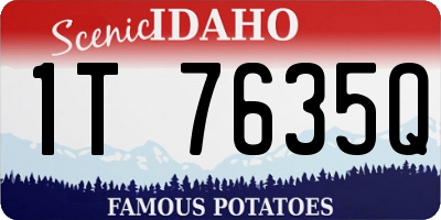 ID license plate 1T7635Q