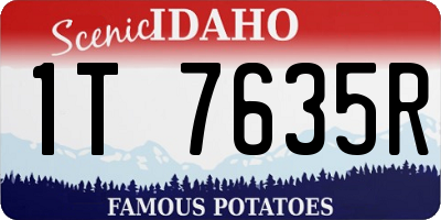 ID license plate 1T7635R