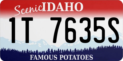 ID license plate 1T7635S