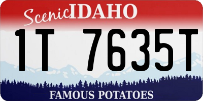 ID license plate 1T7635T