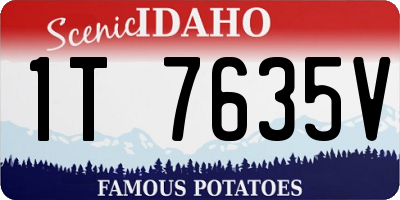 ID license plate 1T7635V