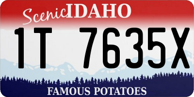 ID license plate 1T7635X