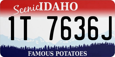 ID license plate 1T7636J