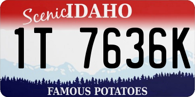 ID license plate 1T7636K