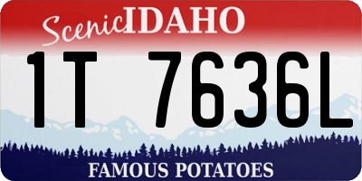ID license plate 1T7636L