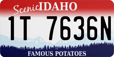 ID license plate 1T7636N