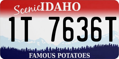 ID license plate 1T7636T