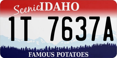 ID license plate 1T7637A