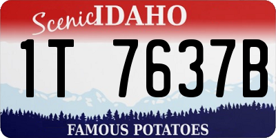 ID license plate 1T7637B